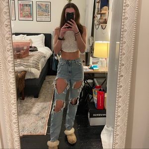 Urban Outfitters high-waited ripped jeans